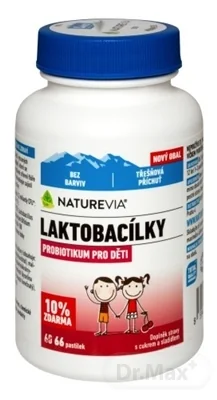 NATUREVIA LAKTOBACILKY KIDS 1×66 ks, čerešňové pastilky (10 % zdarma)