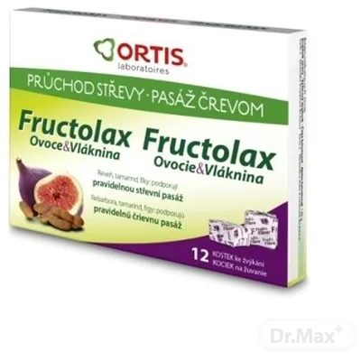Fructolax Ovocie a vláknina KOCKY 1×12 ks, výživový doplnok