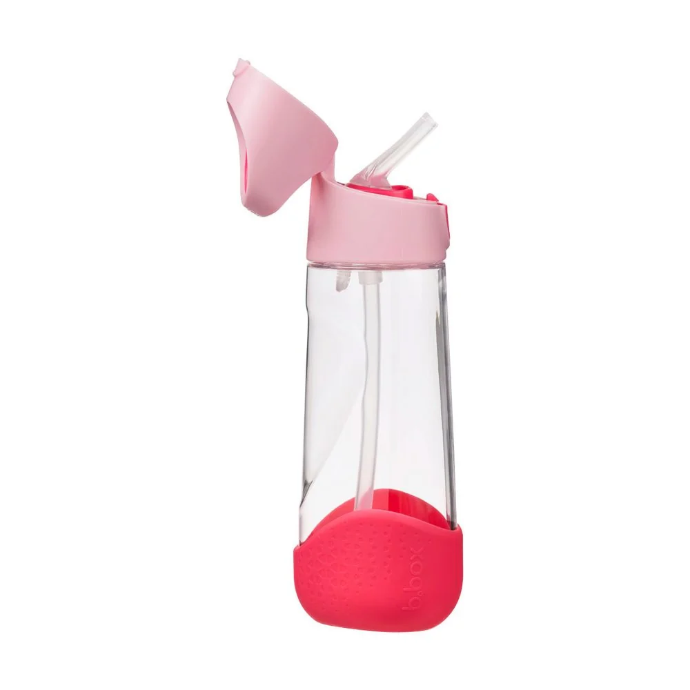 Fľaša na pitie so slamkou 600 ml flamingo fizz