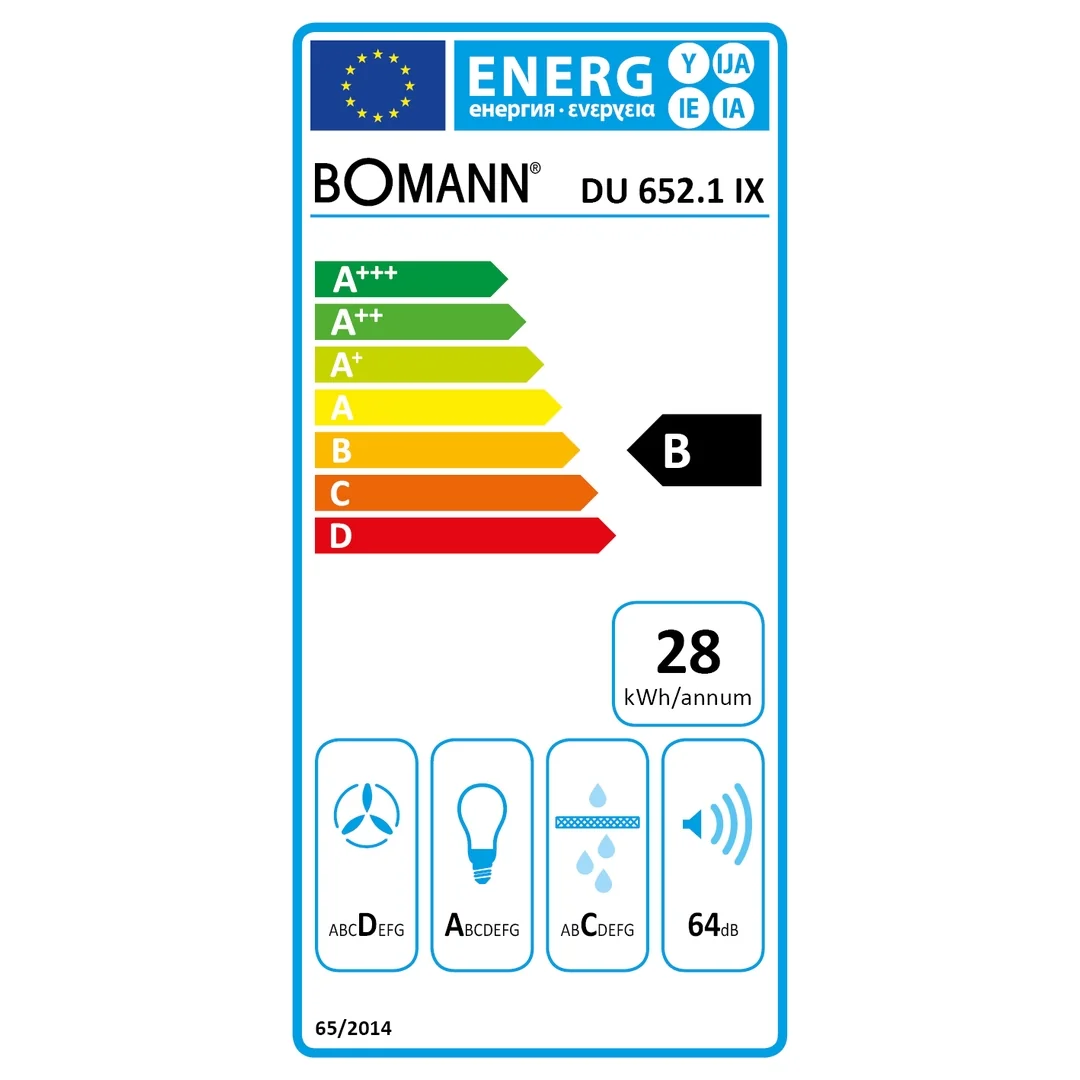 Bomann DU 652.1 nerezový odsávač pár 60 cm