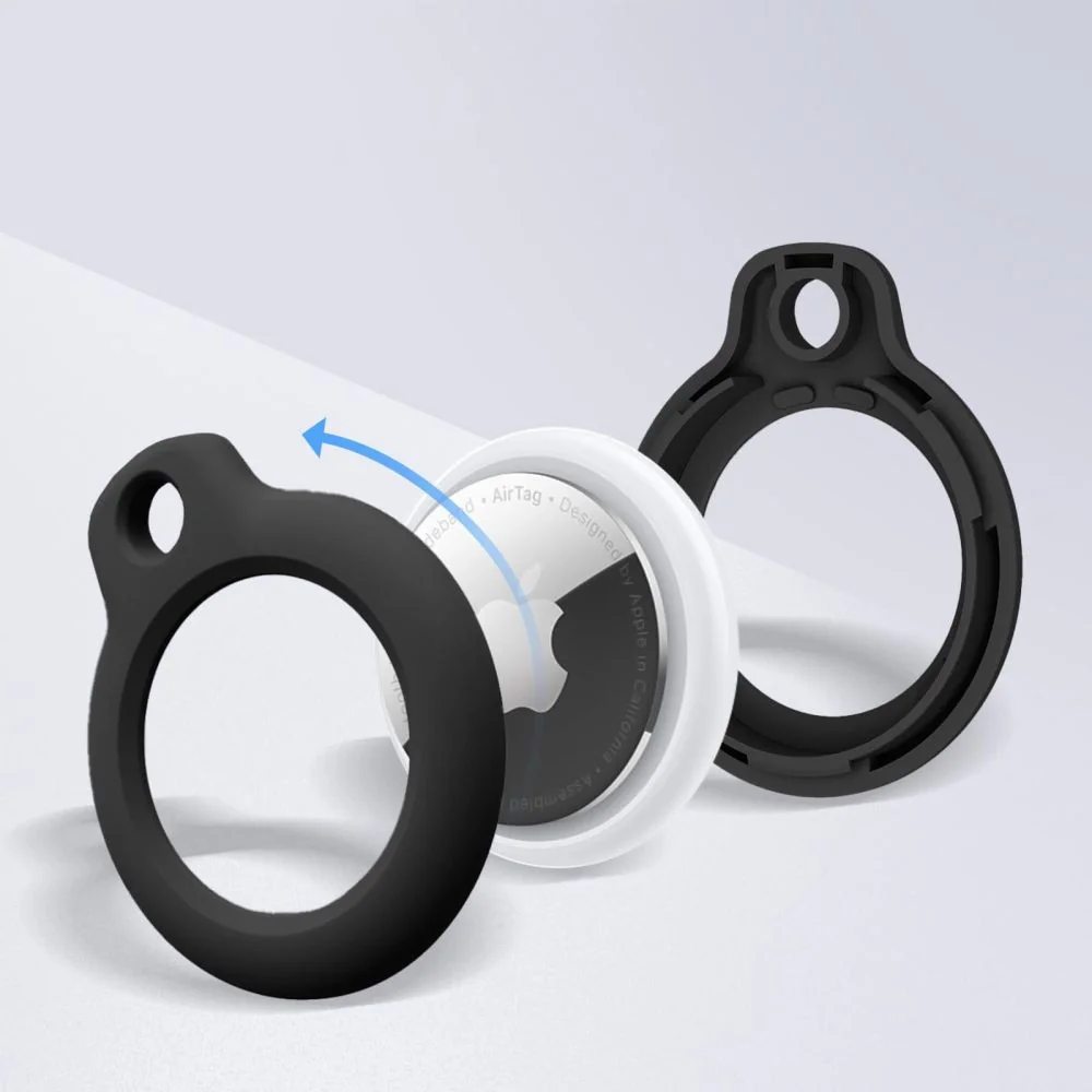Tech-Protect Rough kryt na Apple AirTag 2ks, čierny