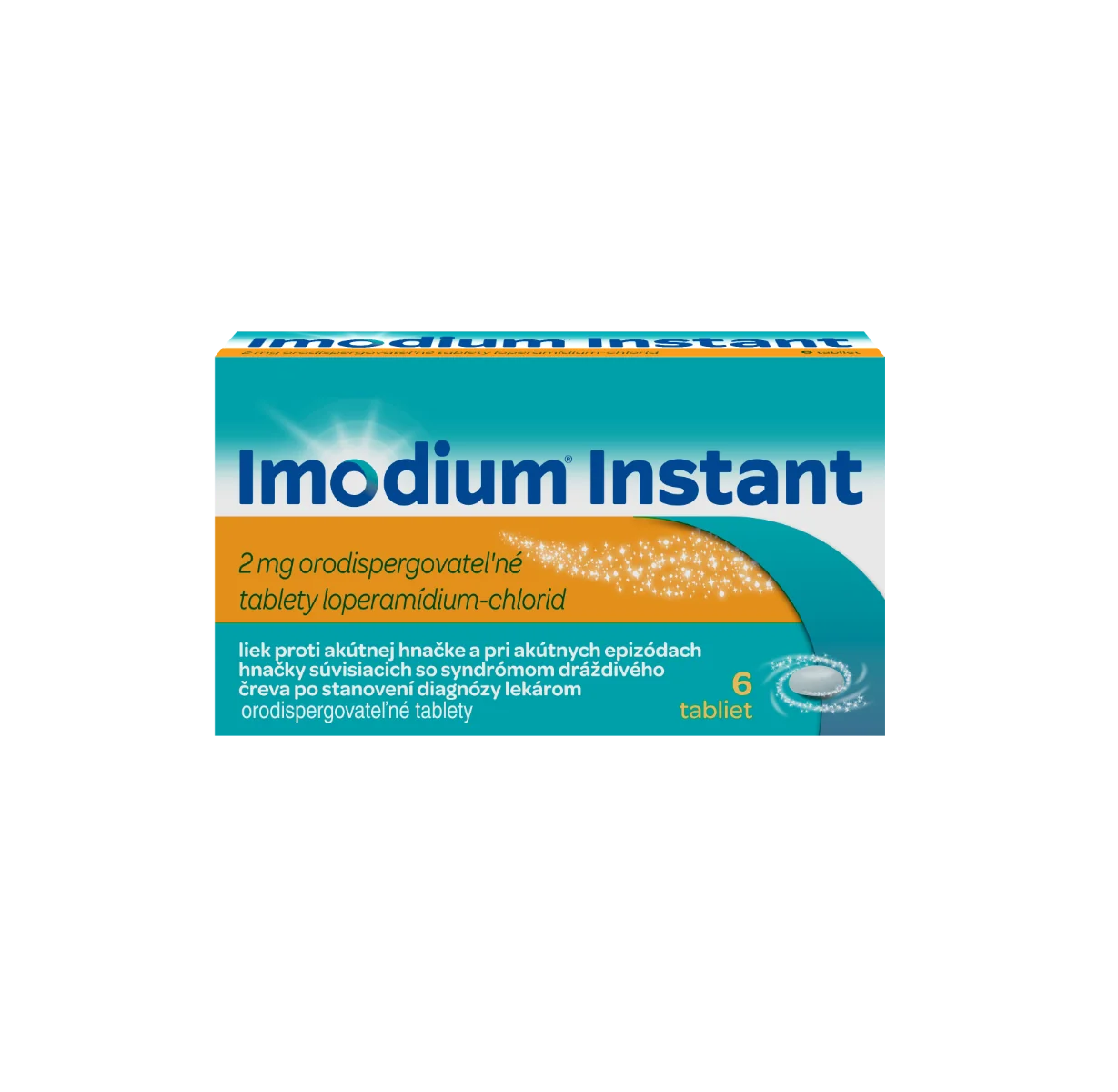 Imodium Instant 2 mg 1×6 tbl, liek proti hnačke