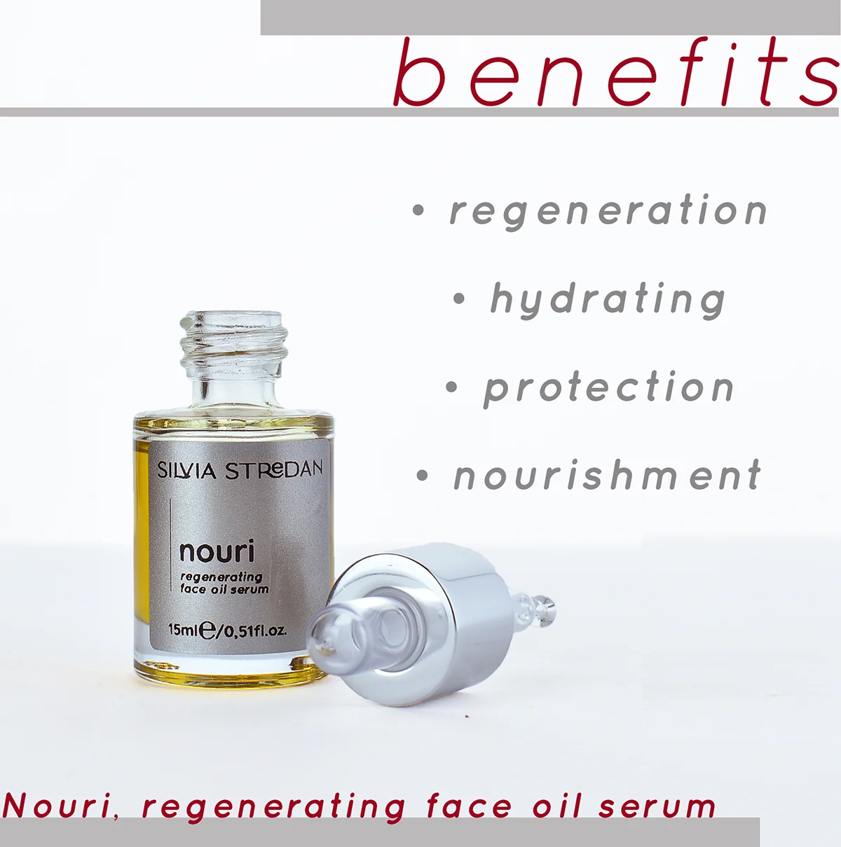 NOURI, regenerujúce olejové sérum - 15 ml, slovenský výrobok
