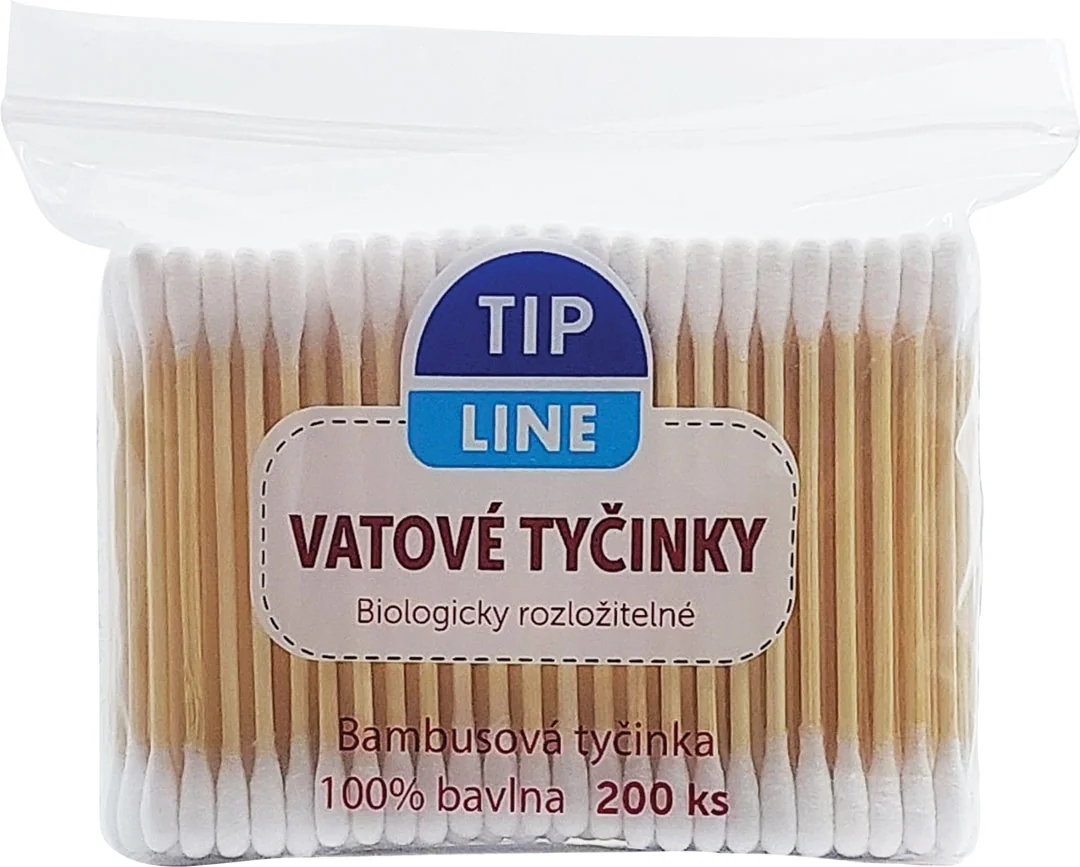 Tip Line vatové tyčinky Bambus 200 ks