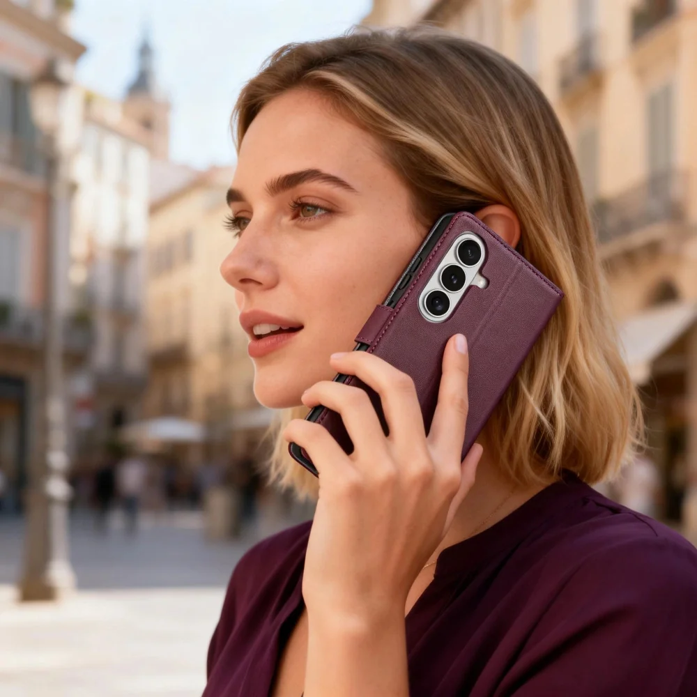Tech-Protect Wallet knižkové puzdro na Samsung Galaxy A36 / A56 / A37 5G, bordové 5G, bordové