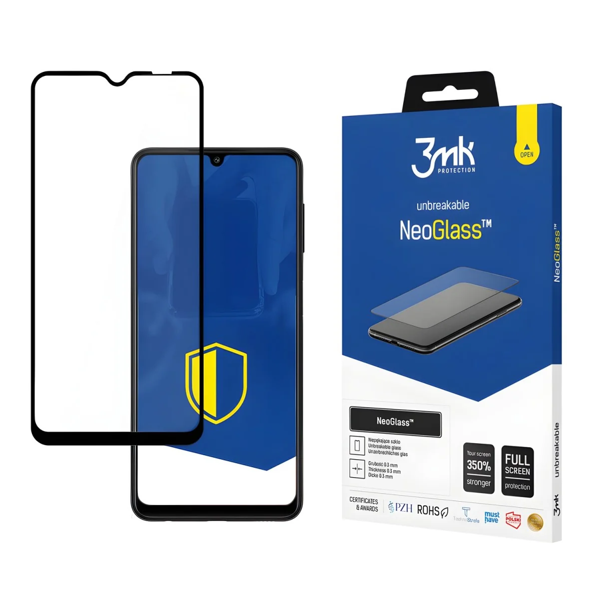 Ochranné sklo pre Samsung Galaxy A22 5G Čierna, 1 kus