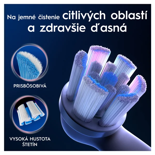 Oral-B iO Series Gentle Care, hlavice zubnej kefky pre citlivé ďasná, biele 4 ks