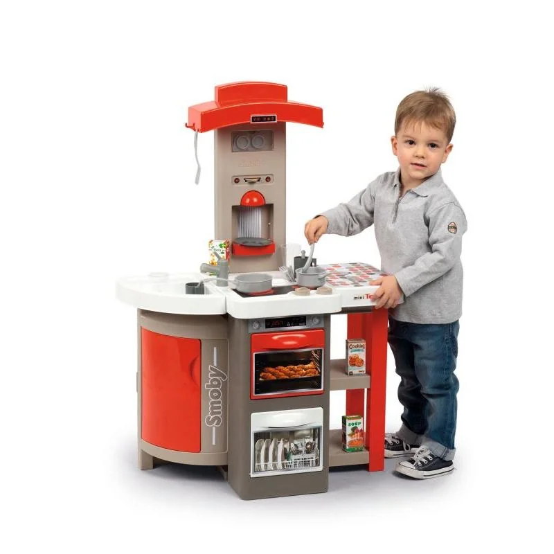 Smoby detská kuchyňa mini Tefal OpenCook – elektronická, skladacia, 23 prvkov