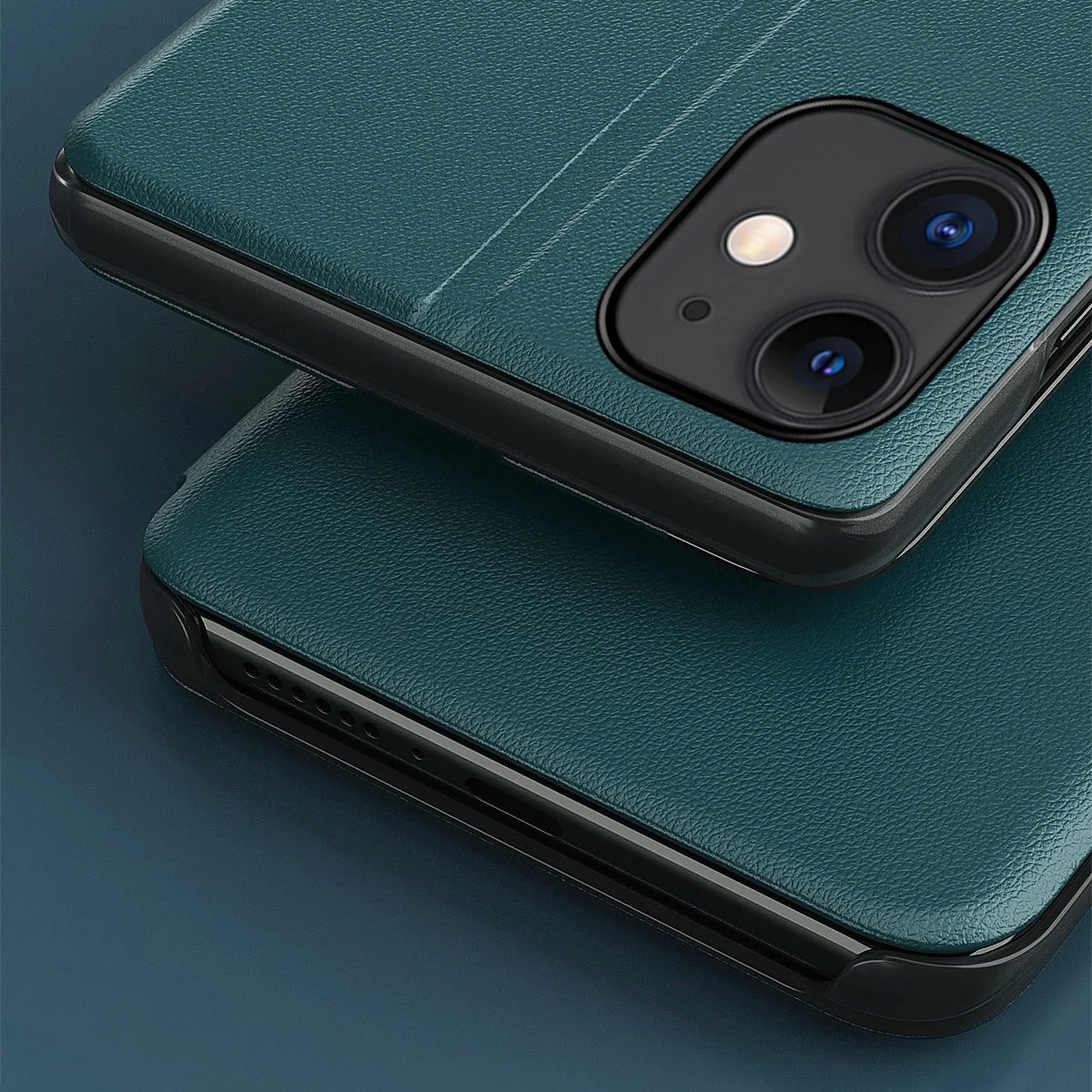 MG Leather View knižkové puzdro na iPhone 13 mini, červené