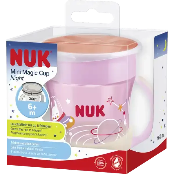 NUK hrnček Mini Magic Cup Night 160 ml ružový 1 ks