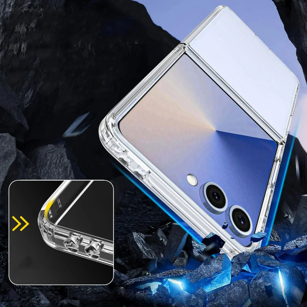 Tech-Protect Flexair Hybrid MagSafe kryt na Samsung Galaxy Z Flip 7, priesvitný riesvitný