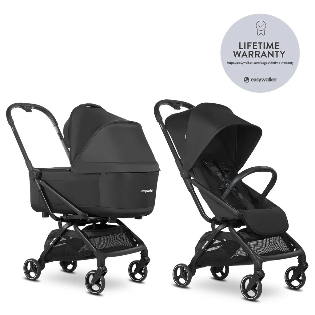 Easywalker Rockey S kočík kombinovaný Pure Black