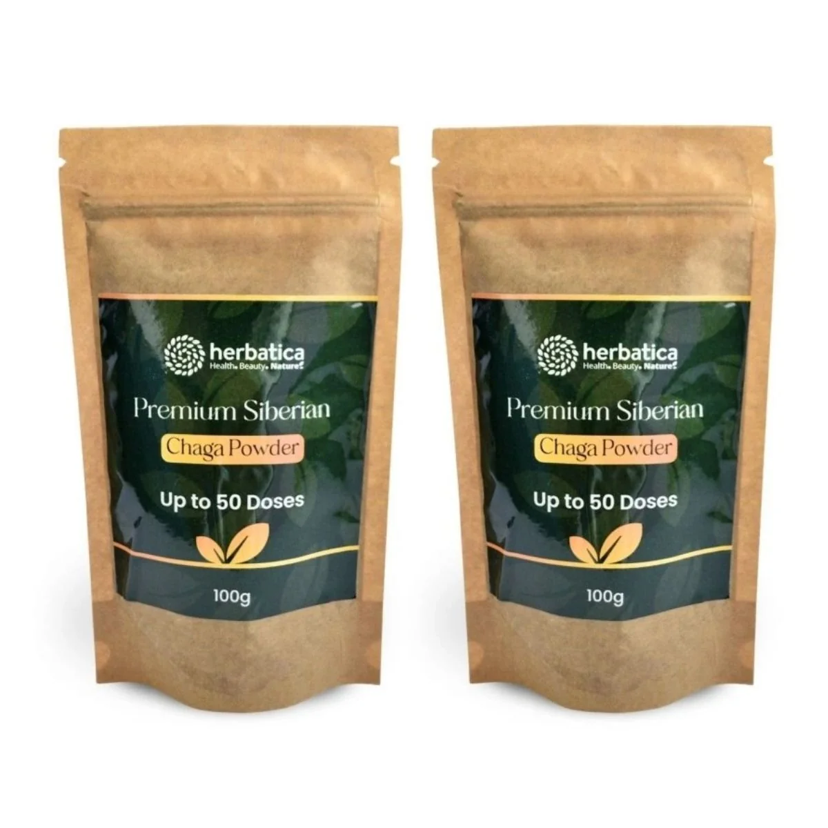 Zvýhodnený set: 2x Prémiová čaga sibírska 100% prášok - 100g - Herbatica