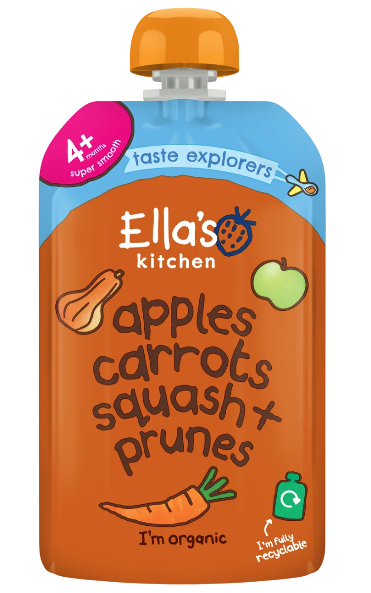 Ella's Kitchen BIO Tekvica, mrkva, jablko a slivka 1×120 g, detská výživa