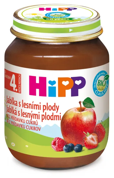 HiPP Príkrm ovocný Jablká s lesnými plodmi