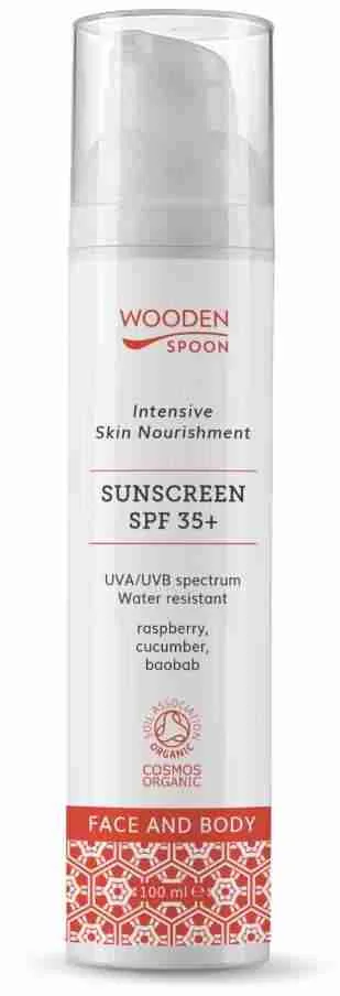 Wooden Spoon Opaľovacie mlieko na telo a tvár SPF 35+ 100 ml 1×100ml, opaľovacie mlieko na tvár