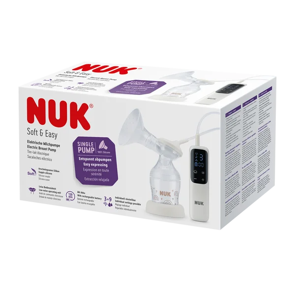 NUK Soft & Easy elektrická prsná pumpa 1×1 ks, elektrická odsávačka mlieka