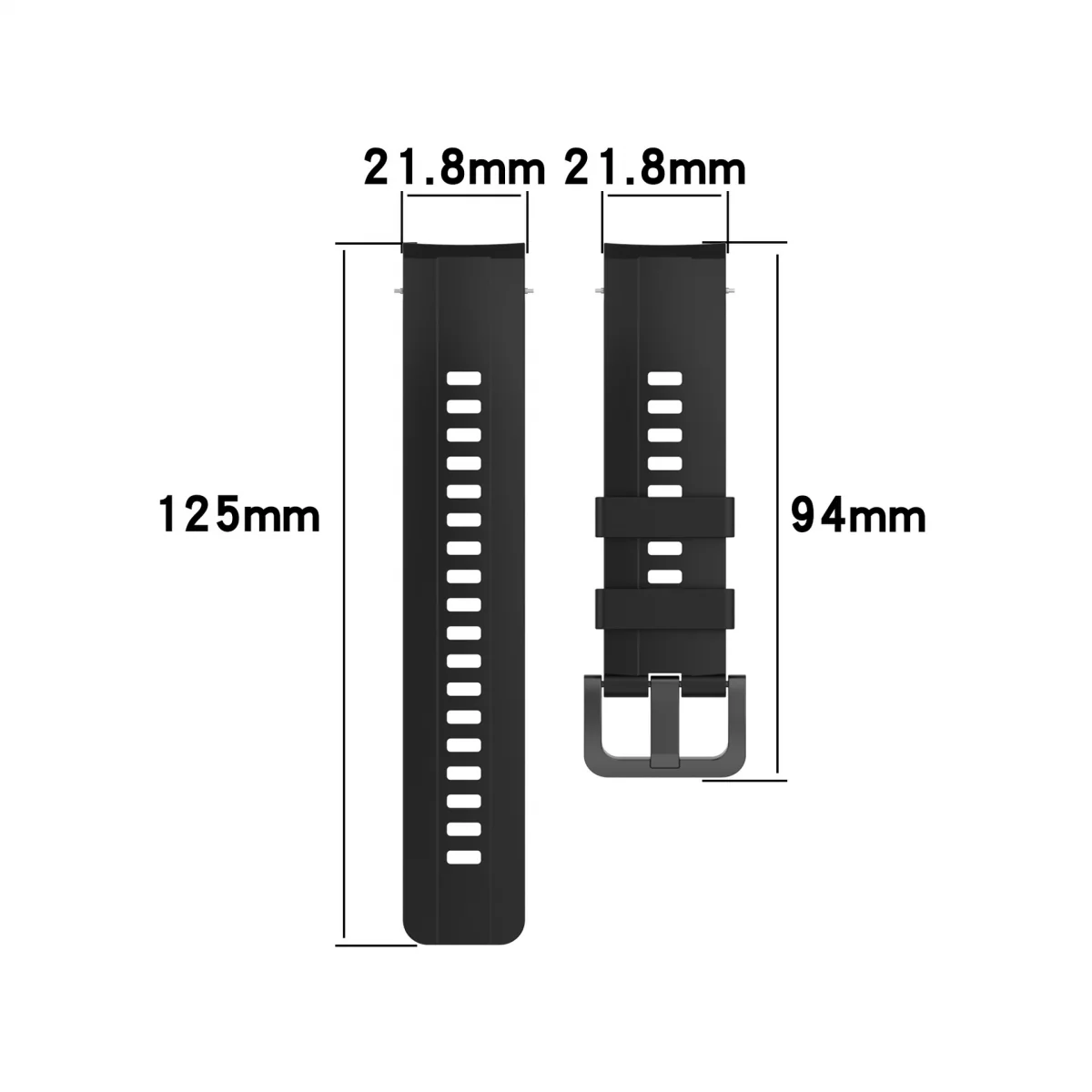 BStrap Silicone remienok na Honor Watch GS Pro black