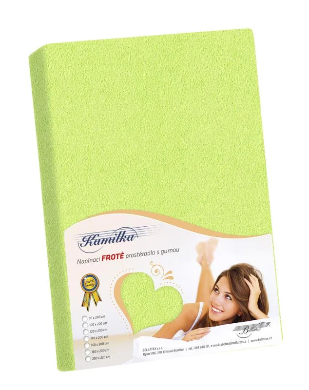 Froté prestieradlo 180x200 038 K6 jarná zelená 1×1 ks, prestieradlo
