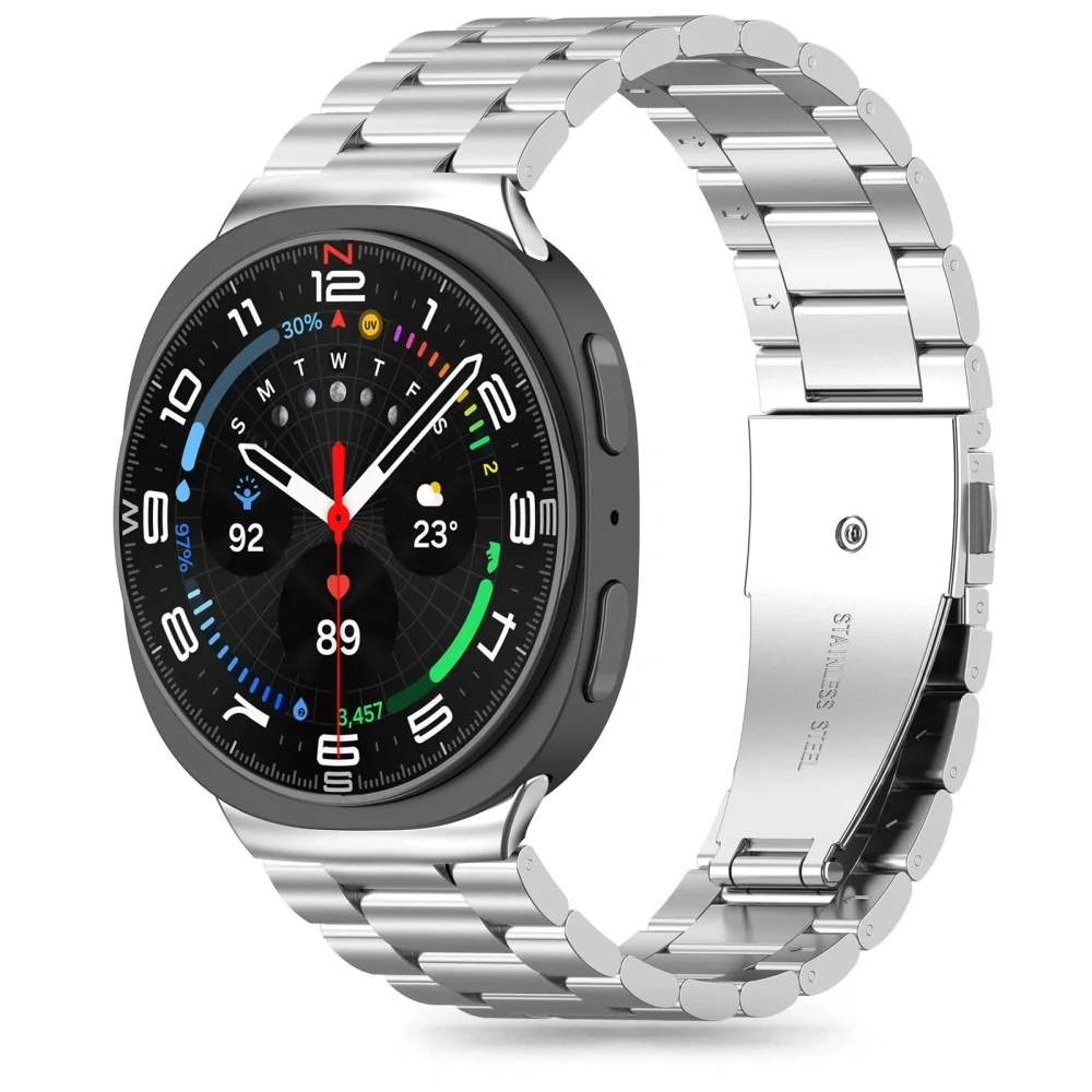 Tech-Protect Stainless remienok na Samsung Galaxy Watch 8 / Classic (40 / 44 / 46mm), silver 0 / 44 / 46mm), silver