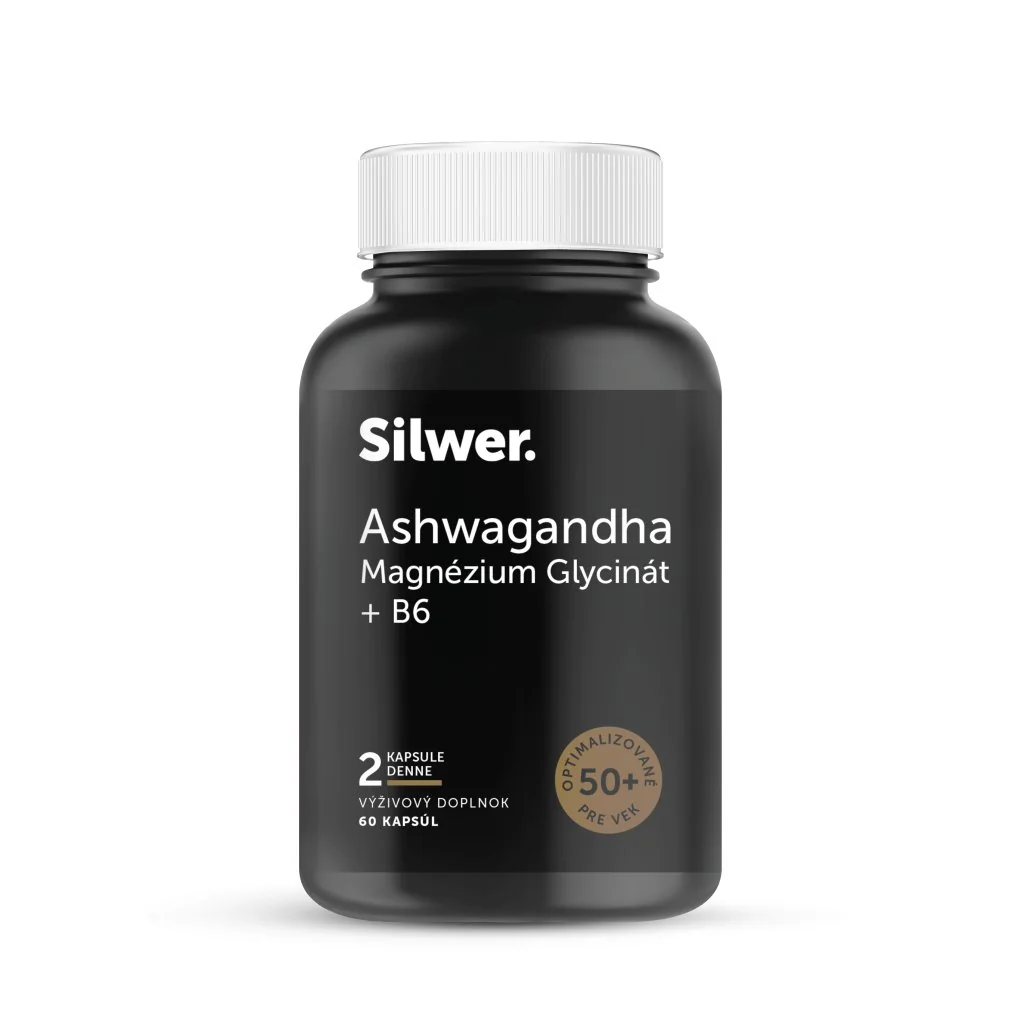 Silwer Ashwagandha Magnézium Glycinát + B6 60 tabliet. Proti únave a stresu, psychická pohoda.