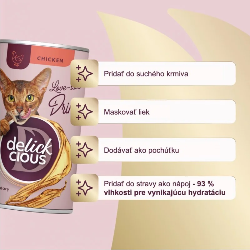 DELICKCIOUS™ nápoj s morskými rybami. Doplnkové krmivo pre mačky 140 g (1537)