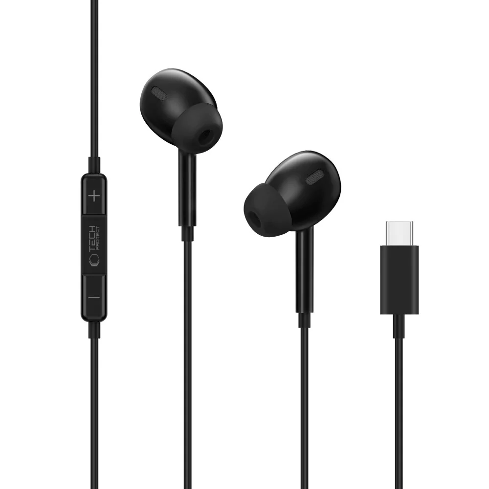 Tech-Protect Core G3 slúchadlá do uší USB-C, čierne