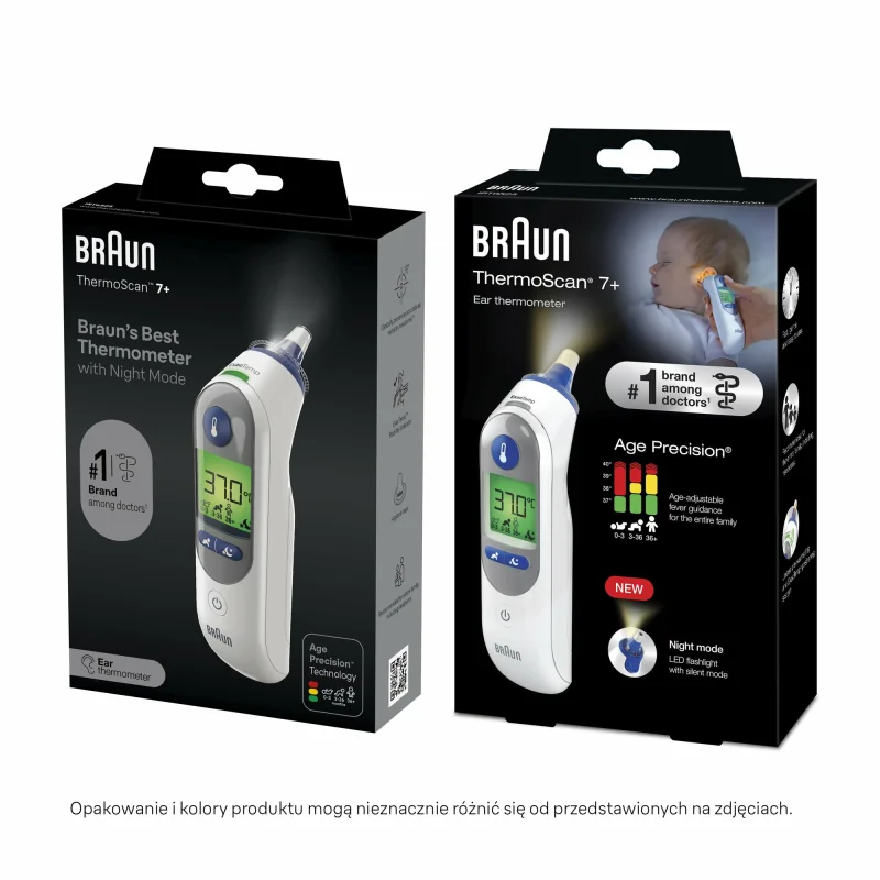 Braun ThermoScan 7+ IRT6525 ušný teplomer s Age Precision a osvetlením