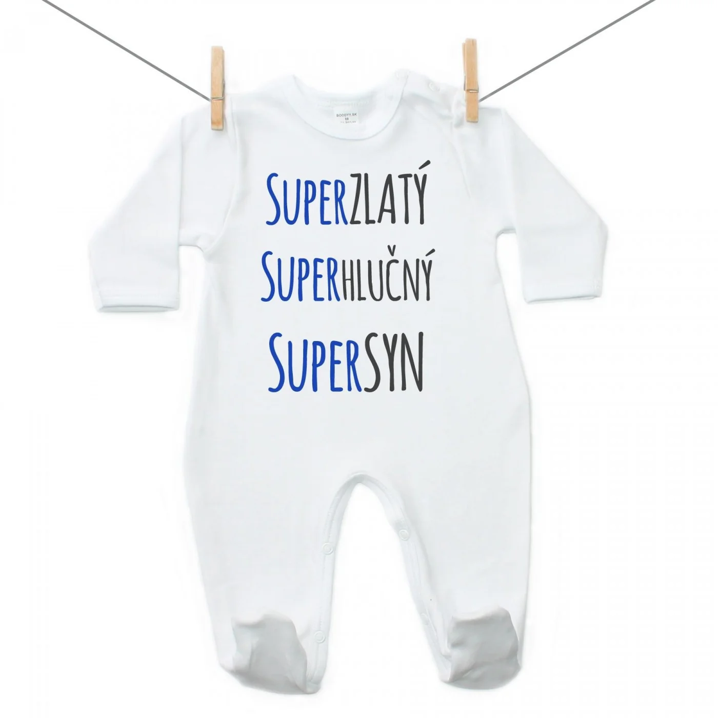 Boodyy Overal Super zlatý, super hlučný, super syn Veľkosť: 68