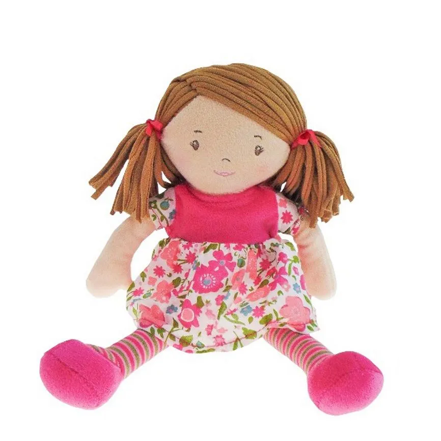 Bonikka Dames látková bábika malá mala-fran-ružové-šaty