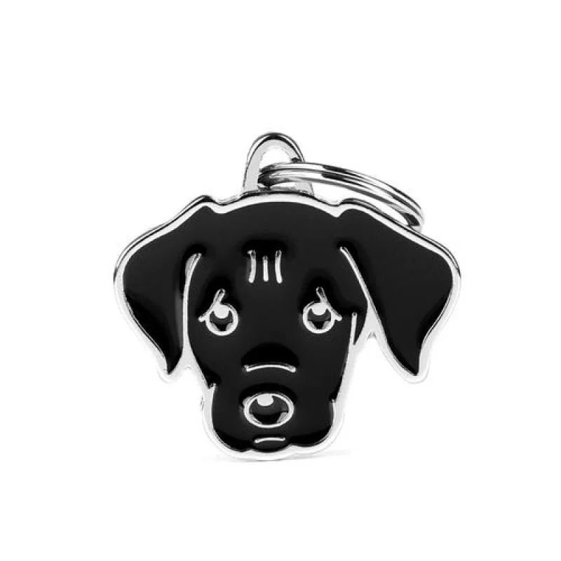 MF BLACK LABRADOR 2,6x3,3 cm gravírovateľný prívesok