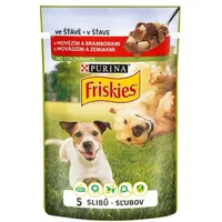 FRISKIES ADULT Dog 1x100g - s hovädzím a so zemiakmi v šťave