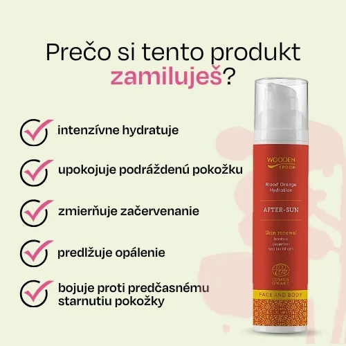 Olej po opaľovaní s červeným pomarančom Wooden Spoon 100ml