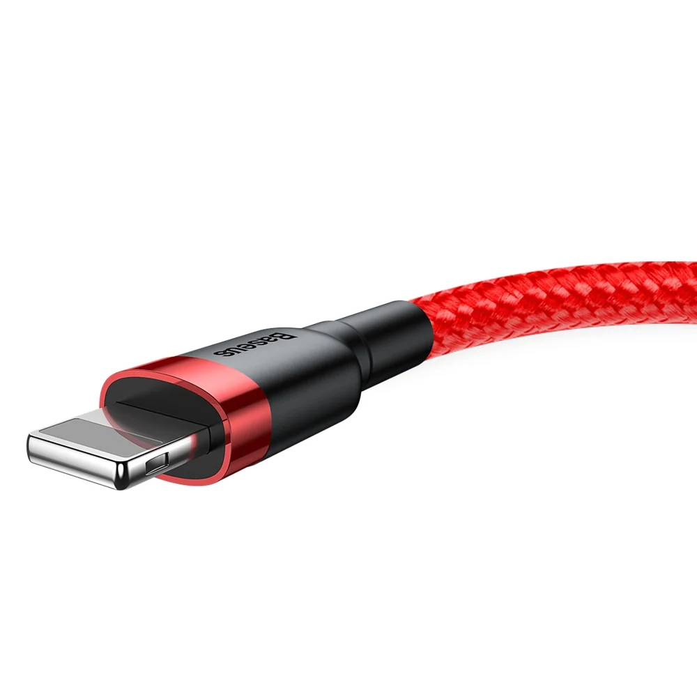 Baseus Cafule Durable Nylon Braided kábel USB / Lightning QC3.0 2m, červený rvený