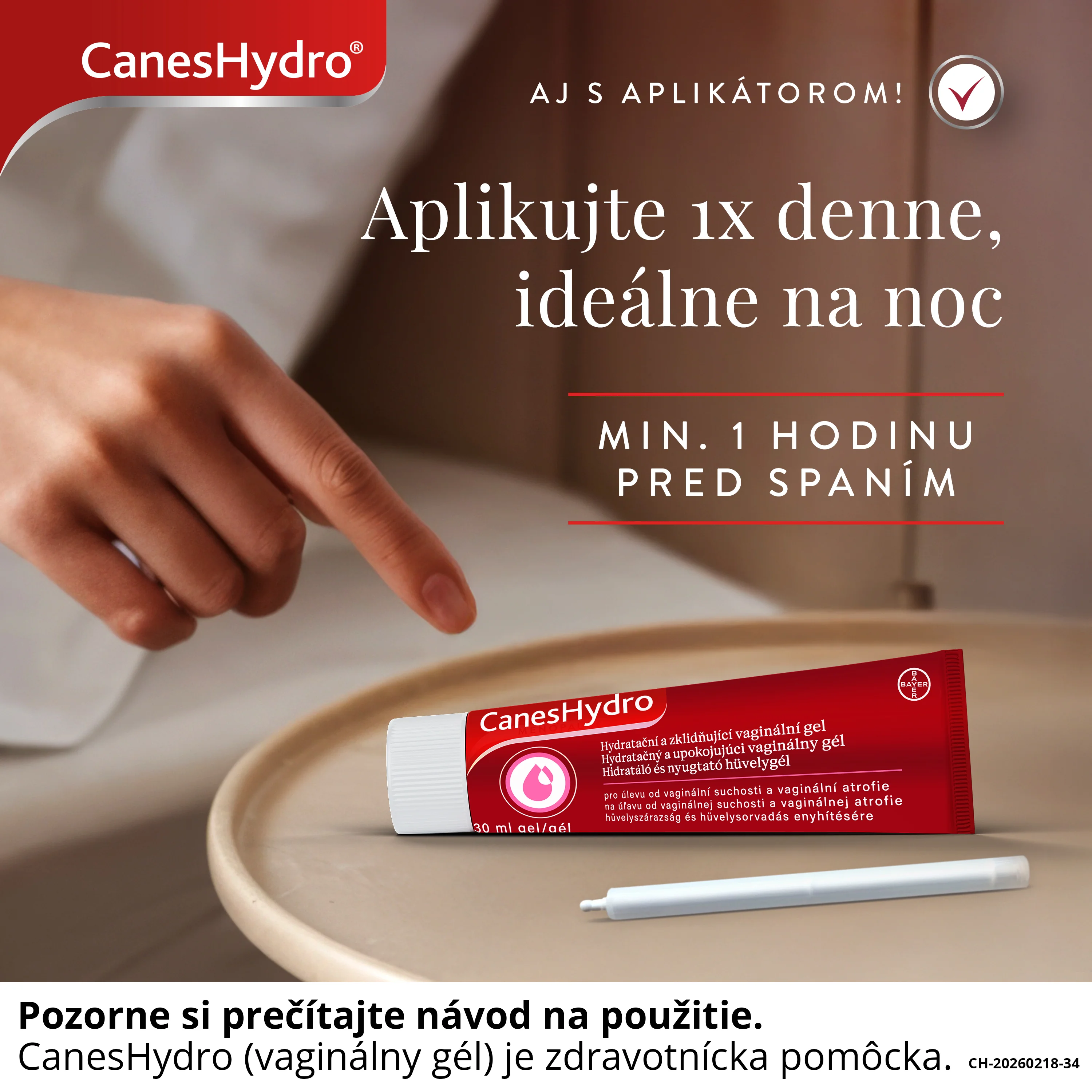 CanesHydro hydratačný a upokojujúci vaginálny gél 30 ml