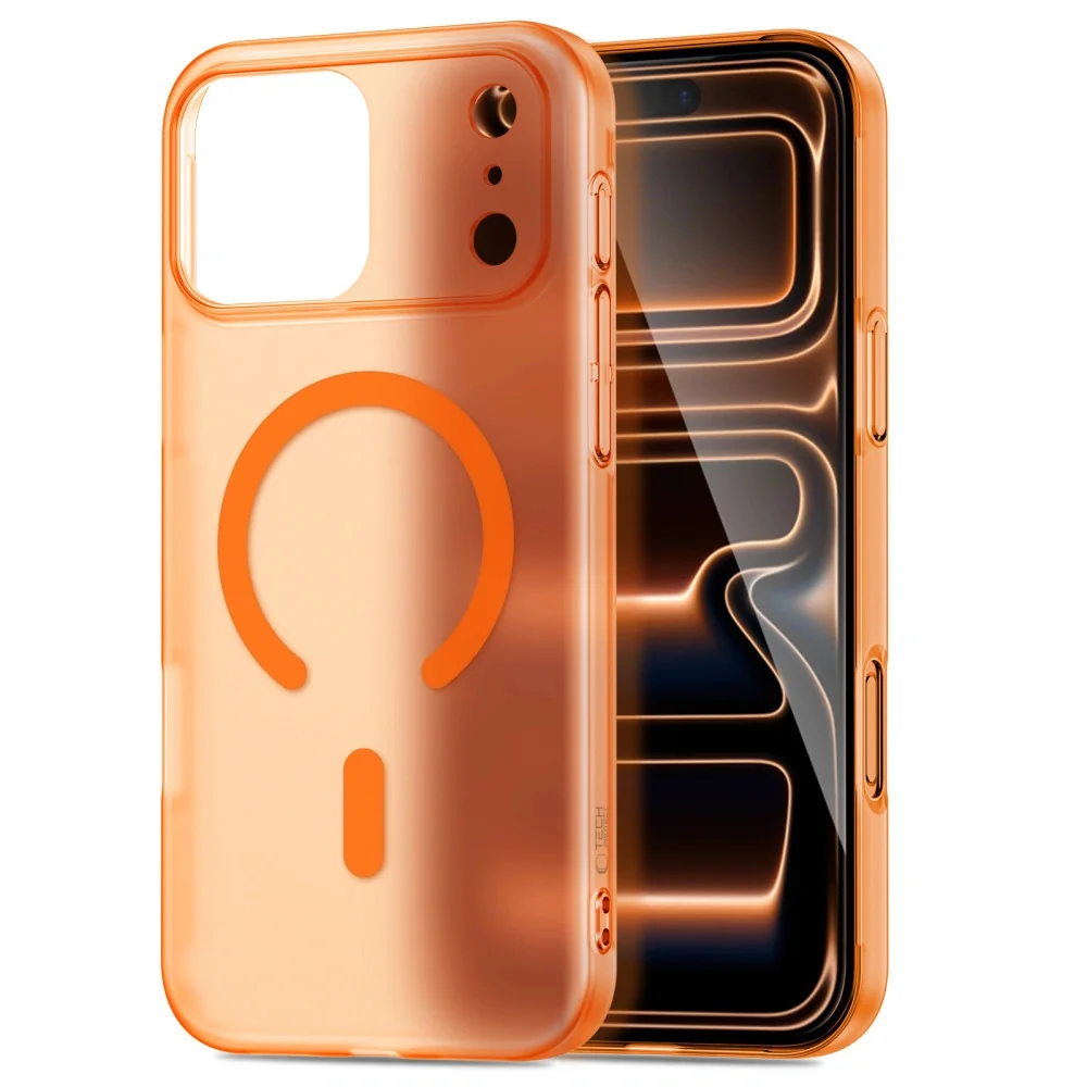 Tech-Protect MagSlim MagSafe kryt na iPhone 17 Pro, oranžový