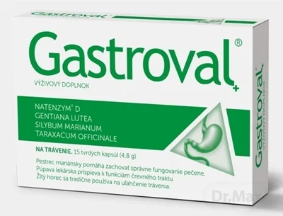 Gastroval + 1×15 cps, liek