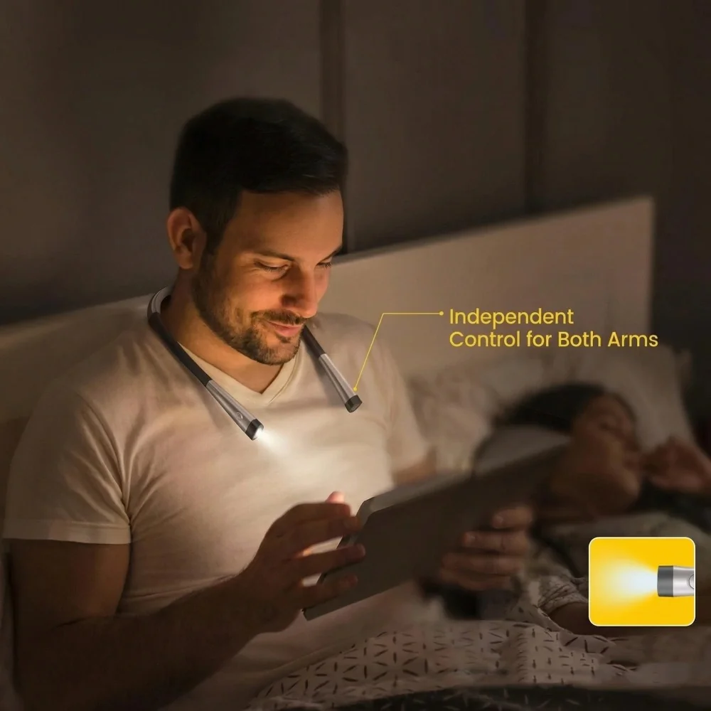 Tech-Protect LL200 LED lampa na krk, čierna