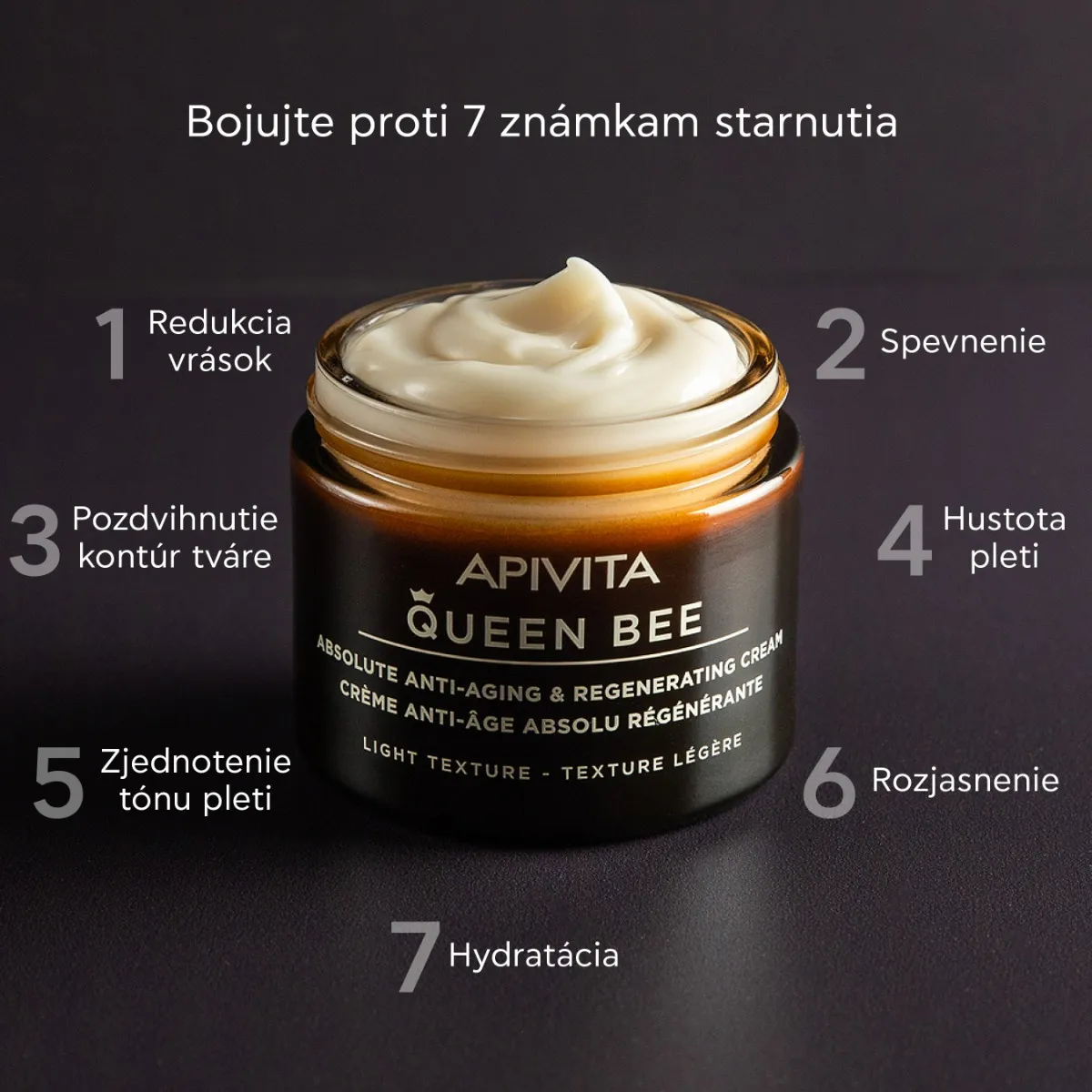 APIVITA Queen Bee Age Defense LIGHT Cream, 50ml 1×50 ml ľahký výživný anti-age krém