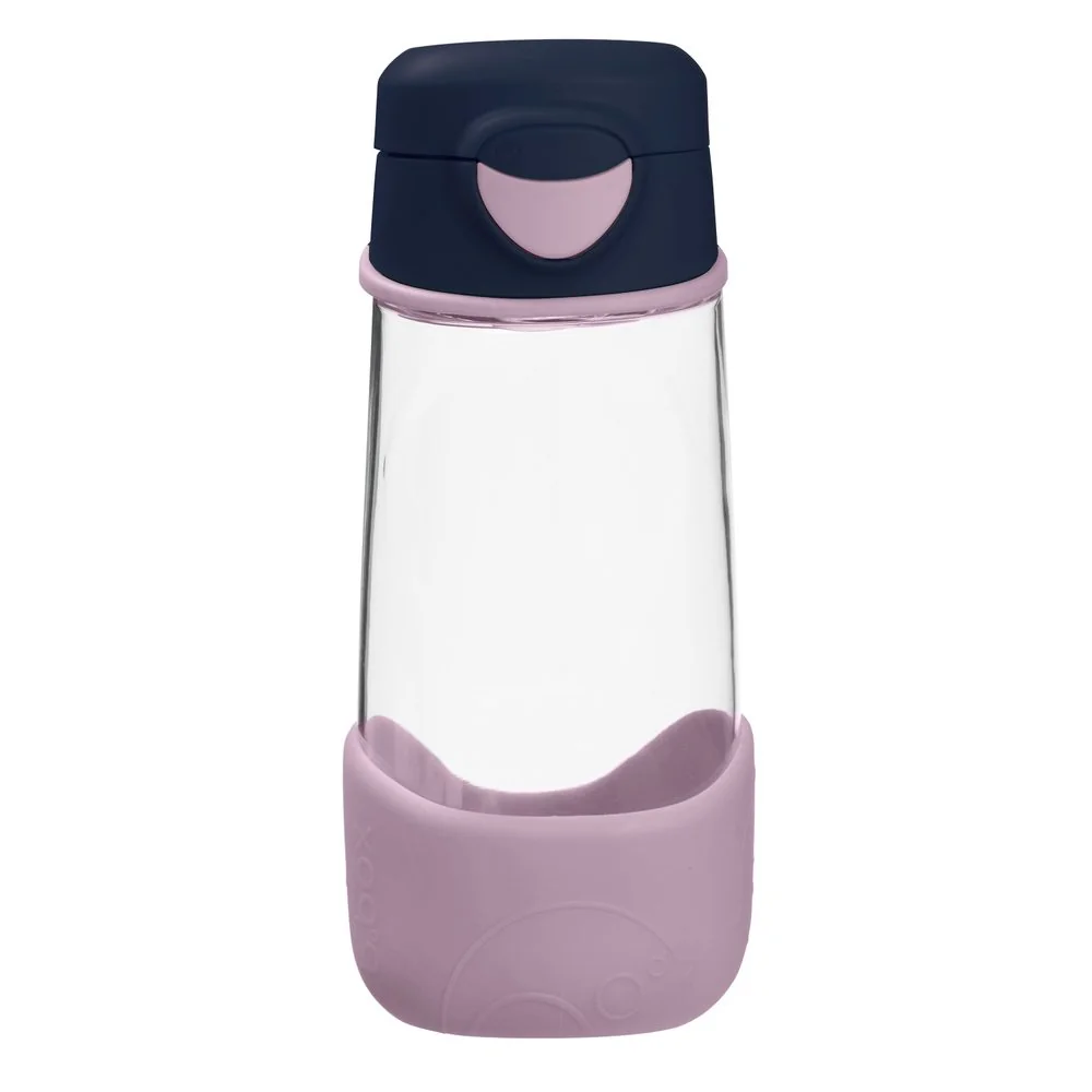 Športová fľaša na pitie 450 ml indigo/ružová