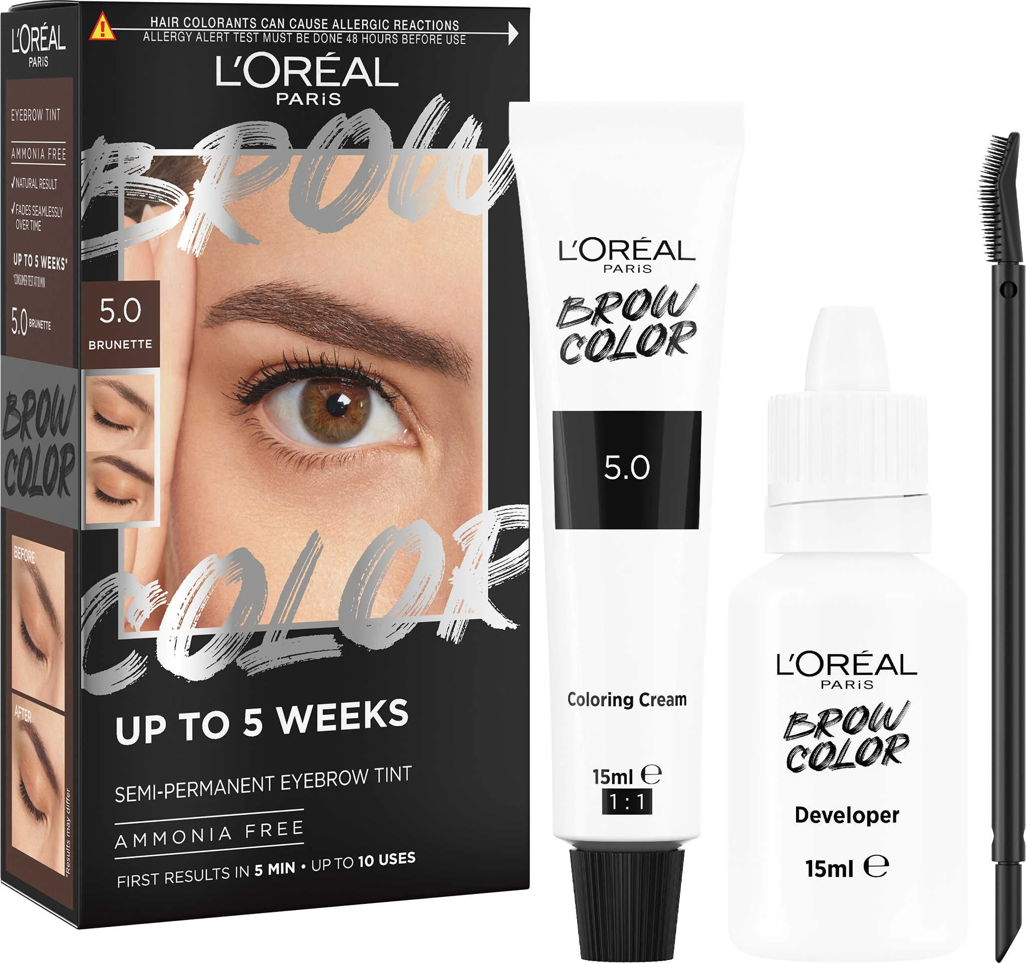 LOREAL PARIS BROW COLOR 5.0 B. SP FARBA OBOCIE 1KS 1×1 ks, farba na obočie