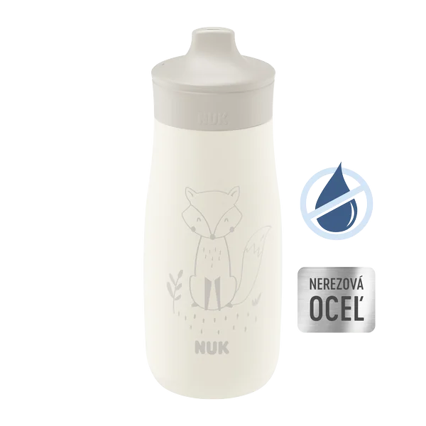NUK flaša Mini-Me Sip nerez 300 ml (9+ m.) 1×1 ks, nerezová fľaša