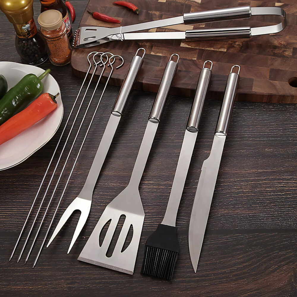 MG Grill Set V3 príslušenstvo na grilovanie, strieborné
