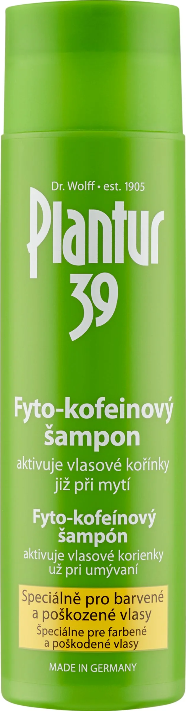 Plantur 39 Fyto-kofeinový šampón pre farbené vlasy 1×250 ml, kofeínový šampón