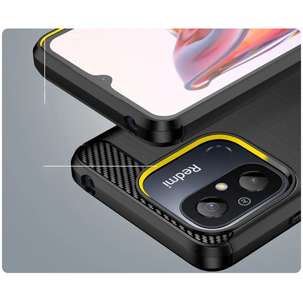 Tech-Protect Carbon kryt na Xiaomi Redmi 12C čierny