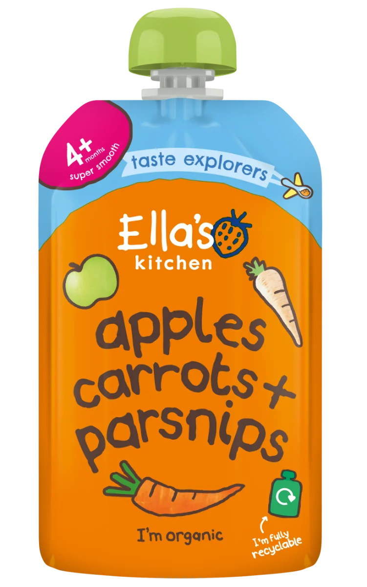 Ella's Kitchen BIO Mrkva, jablko a paštrnák 1×120 g, detská výživa