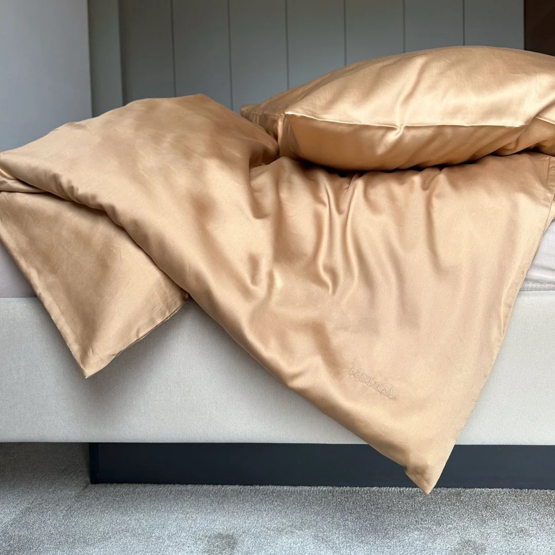 Obliečky bavlnený satén Laila cinnamon rozmer: obliečka na vankúš 70 x 90 cm
