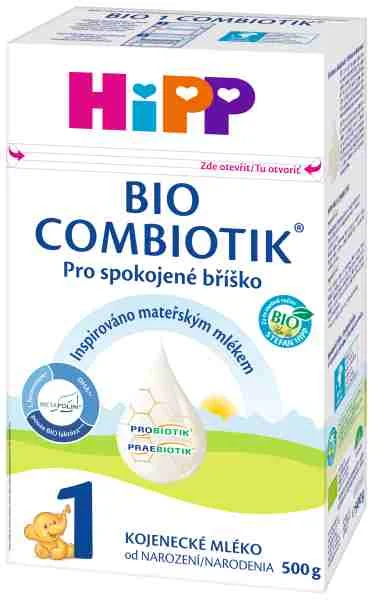 Počiatočná mliečna dojčenská výživa HiPP 1 BIO Combiotik® 500g 1×500 g, dojčenská výživa od narodenia
