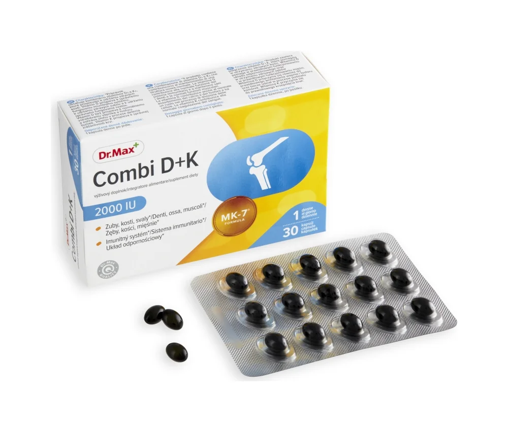 Dr. Max Combi D+K 2000 IU 1×30 ks, výživový doplnok