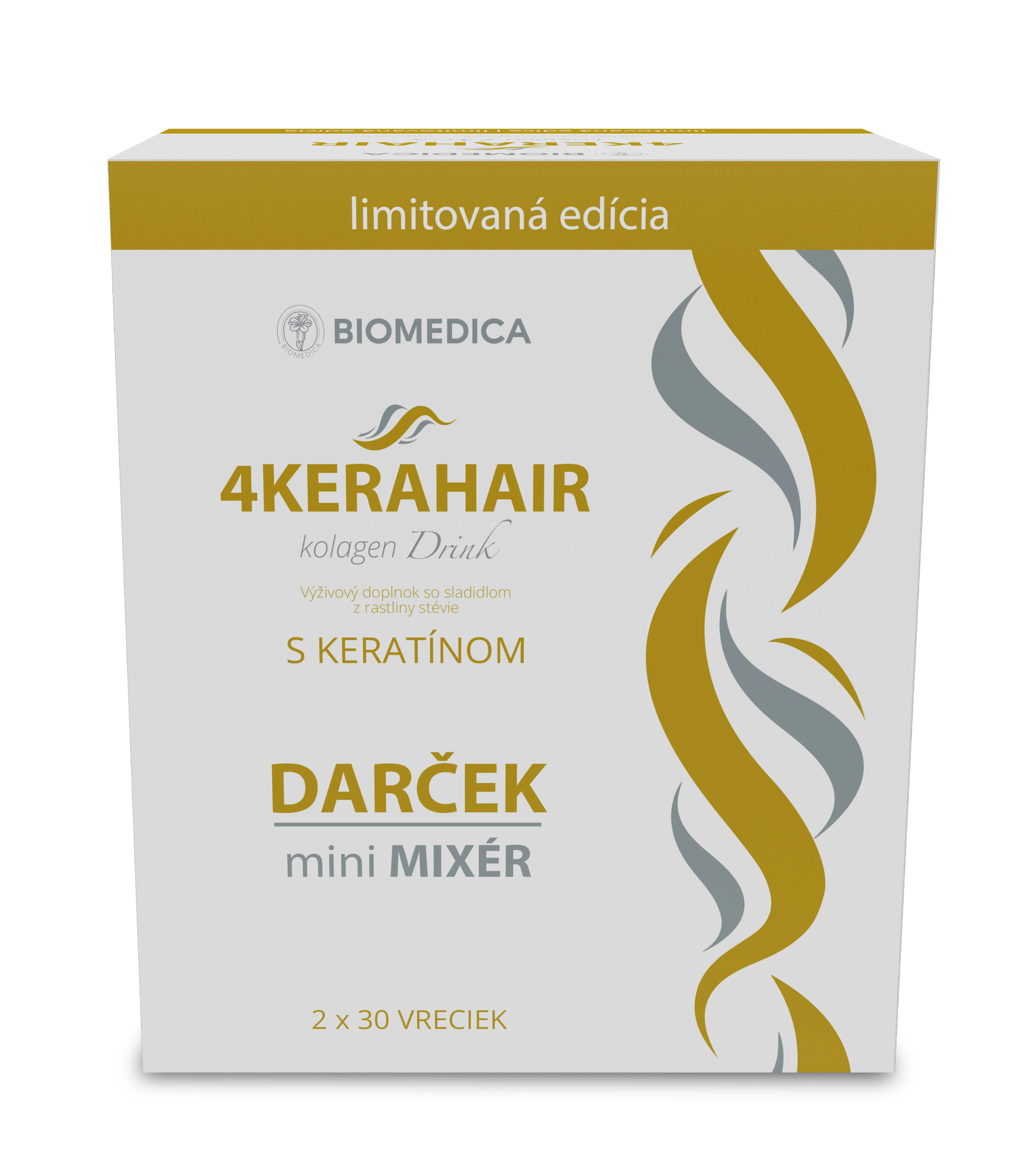 BIOMEDICA 4KERAHAIR Kolagen drink + Darček 2x30 ks, kolagén drink mini + mini MXÉR